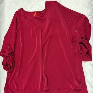 Feiersi Chic Maroon Women's Blouse size xl